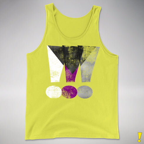 Demisexual Pride Grunge Exclamation Points Premium Tank Top - Neon Yellow